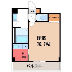 宇都宮駅 徒歩6分 2階の物件間取画像